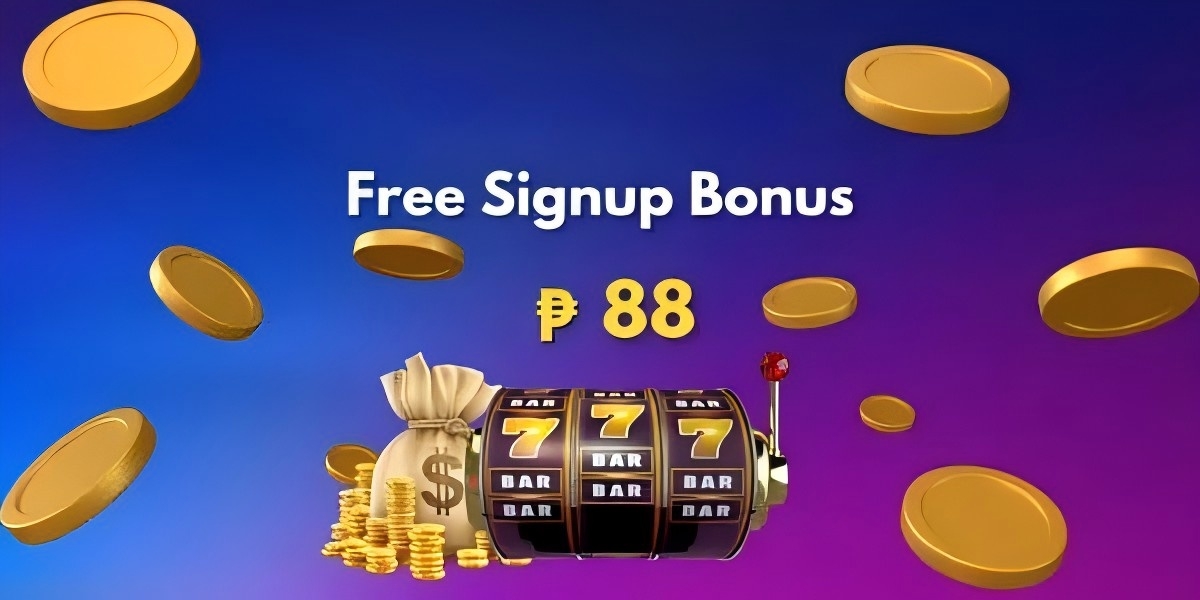 Bonus Casino welcome banner showing slot reels and a register bonus call to action